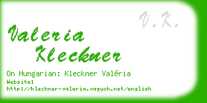 valeria kleckner business card